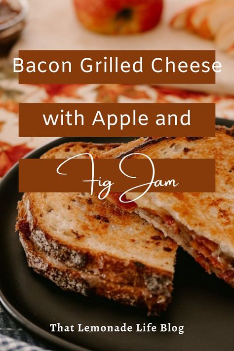 Fig Jam Grilled Cheese Sandwich, Grilled Cheese Fig Jam, Sandwiches With Fig Jam, Ham And Apple Grilled Cheese, Grilled Cheese With Fig Jam, Apple Bacon Grilled Cheese, Ham And Apple Sandwich, Fig Sandwich Recipes, Winter Food Truck Ideas