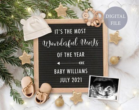 Pregnancy Announcement December, December Baby Announcement, Holiday Baby Announcement, Winter Pregnancy Announcement, Holiday Pregnancy Announcement, Sonogram Pictures, Thanksgiving Pregnancy Announcement, Pregnancy Announcement Template, Christmas Baby Announcement