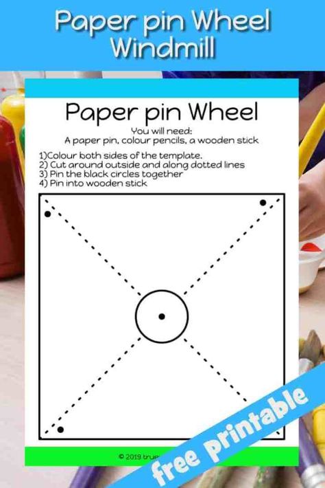 Paper Windmill Craft, Windmill Paper Craft, Windmill Template Free Printable, Paper Windmill Template, Windmill Craft Preschool, Wind Crafts For Kids, Wind Crafts For Preschool, Engineering Crafts For Kids, Paper Windmill For Kids