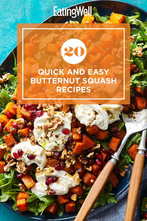 From butternut squash soup to decadent carbonara, these easy butternut squash recipes are sure to satisfy your fall cravings. Best part? They all require 35 minutes or less of active prep, so you can get these lunches and dinners on the table in no time! #dinner #dinnerideas #supperideas #dinnerrecipes #healthydinnerideas #healthydinnerrecipes #healthyrecipes Whole 30 Recipes Butternut Squash, Skinnytaste Recipes Butternut Squash, Easy Butternut Squash Recipes, Skinnytaste Butternut Squash, Whole30 Butternut Squash, Skinnytaste Butternut Squash Pasta, Butternut Squash Recipes Easy, Salad Recipes Healthy Dinner, Butternut Squash Bisque