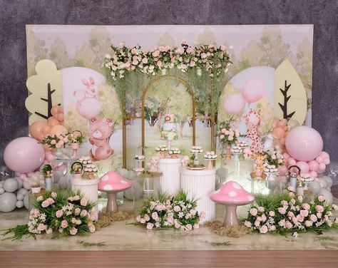 Fairy Theme Backdrop, Fairytale Party Theme, Fairy Backdrop, Fairy Theme Birthday Party, Urban Wall Decor, Rustic Interior Design, Fairytale Birthday, Fairy Baby Showers