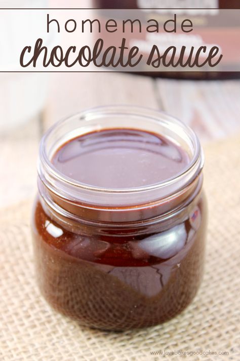 Why buy the bottled stuff when it's quick and easy to make your own Homemade Chocolate Sauce at home? Great way to make chocolate milk or serve it on ice cream or other desserts! Homemade Chocolate Syrup, Homemade Chocolate Sauce, Chocolate Sauce Recipes, Homemade Dark Chocolate, Dessert Sauces, Hot Fudge, Sweet Sauce, Chocolate Syrup, Chocolate Sauce