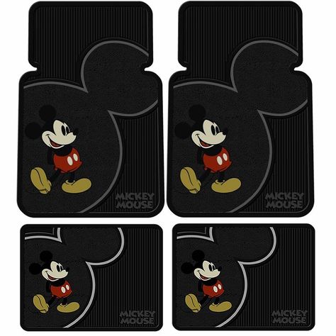 Disney Car Accessories, Mickey Mouse Car, Disney Car, Mickey Mouse Vintage, Walt Disney Mickey Mouse, Mickey Mouse Cartoon, Rubber Floor Mats, Vintage Floor, Strung Beads