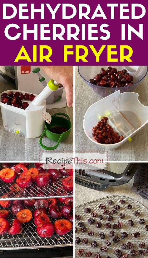 Dehydrated Cherries. Let me show you how easy it is to dry cherries at home using the dehydrator setting on your air fryer. Dehydrated Cherries, Dehydrator Recipes Fruit, Air Fryer Recipes Dessert, Air Fryer Fish, Dehydrated Vegetables, Air Fryer Recipe, Dehydrated Fruit, Air Fryer Recipes Chicken, Amazing Appetizers