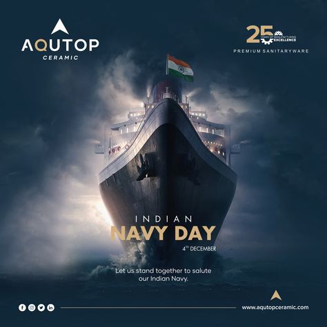 Let us stand together to salute our Indian Navy. #specialforces #IndianNavyBlue #IndianNavyLife #blue #celebratenavyday #IndianWarrior #IndianMarines #defenceforces #aqutopceramic #premiumsanitryware #sanitaryware #ceramic Navy Day Creative Ads, Indian Navy Day Poster, Indian Navy Day Creative Ads, Indian Navy Wallpapers, Navy Day Poster, National Maritime Day, Indian Navy Day, Navy Day, Navy Life