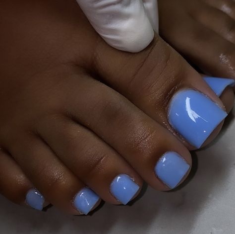 Baddie Toe Nails, Toe Nails Ideas, Toe Nails Summer, Blue Toe Nails, Pedicure Designs Toenails, Gel Toe Nails, Acrylic Toe Nails, Toe Nail Color, Pretty Toe Nails