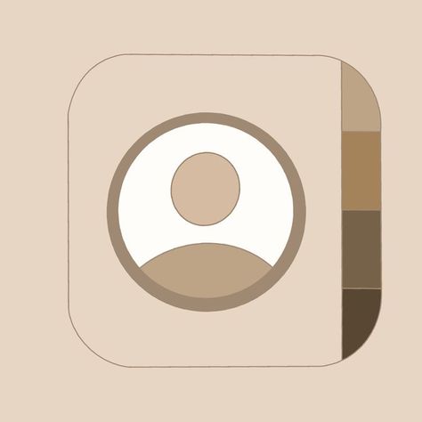 Neutral Contacts Icon, Contacts Icon Aesthetic, Cream Icons, Dark Layout, Icona Ios, Brown Icons, Vintage App, Beige Icons, Ipad Essentials