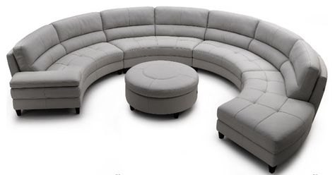 Pavoncello Rotunda  $4,599.00  D 81"  W 165"  Back Height 27" / 35"  Seat Height 18" Semi Circle Sofa, Round Couch, Circle Sofa, Curved Couch, Cozy Sitting Area, Contemporary Sectional Sofa, Round Sectional, Modern Sofa Set, Round Sofa