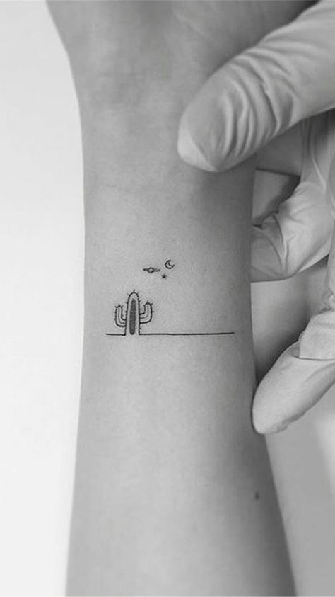 Nature, love, and peace are three simple words that mean a lot, but they can also be captured in simple designs. Minimalist Tattoo Meaning, Simple Wrist Tattoos, Minimalistic Tattoos, Paris Tattoo, Typography Tattoo, French Tattoo, Cactus Tattoo, Tato Henna, Shape Tattoo