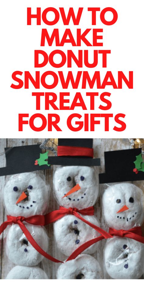 Easy Holiday Crafts, Donut Craft, Snowman Donuts, Christmas Classroom Treats, Snowman Treats, Snowman Soup, Treats For Kids, Christmas Donuts, Students Christmas