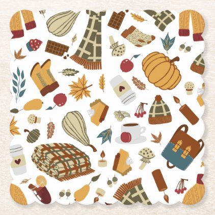 Unique Fall Leaves Autumn Pumpkins Paper Coaster Wine Pumpkin, Thanksgiving Coasters, Cozy October, Silhouette Cameo Projects Beginner, Autumn Pumpkins, Unique Coasters, Pumpkin Leaves, Pumpkin Spice Coffee, Glass Coaster