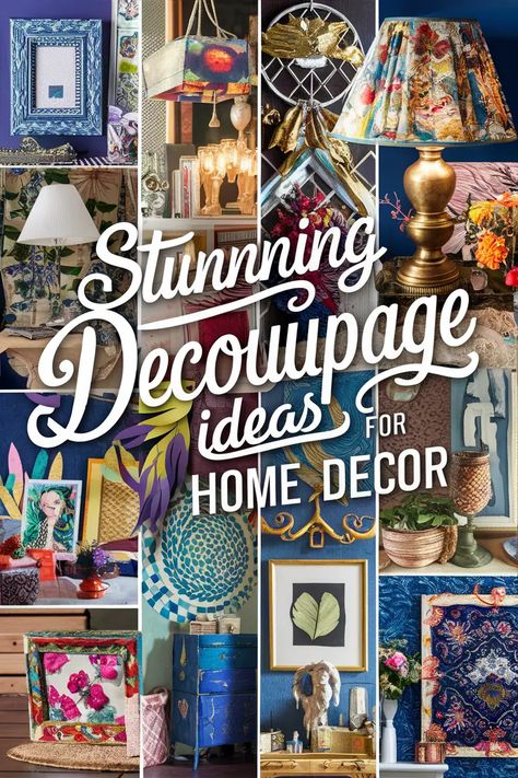 Decopage Ideas Photos, Decoupage Ideas Paper, Labels Printables, Art Recipes, Diy Decoupage, Fabric Decoupage, Decoupage Crafts, Decoupage Tutorial, Decoupage Decor