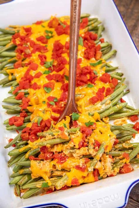 Mexican Green Beans, Taco Casseroles, Taco Spices, Ww Sides, Rv Recipes, Mexican Recipies, Charro Beans, Mexican Side, Chicken Alfredo Casserole