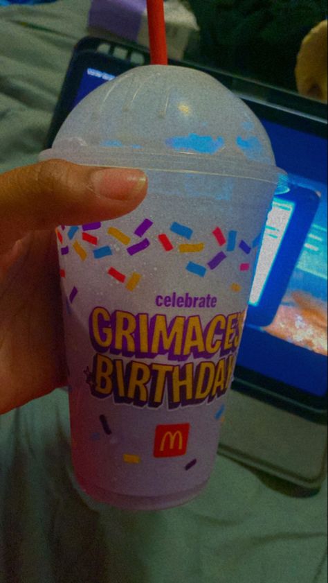 Grimace Milkshake, Grimace Shake, Birthday Celebration, Biology, Trailer, Purple, Birthday, Quick Saves