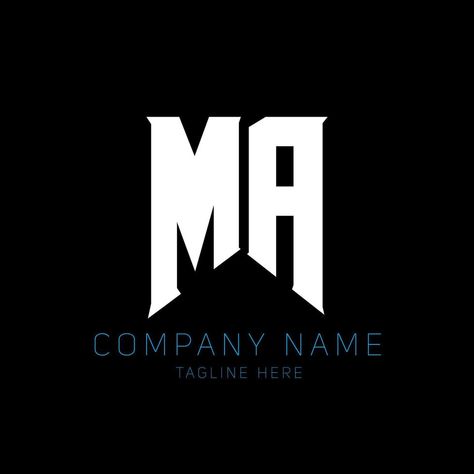 MA Letter Logo Design. Initial letters MA gaming's logo icon for technology companies. Tech letter MA minimal logo design template. MA letter design vector with white and black colors. MA Minimal Logo Design, Letter Logo Design, Logo Design Template, Minimal Logo, Initial Letters, Company Names, Letter Logo, Logo Icons, Lettering Design