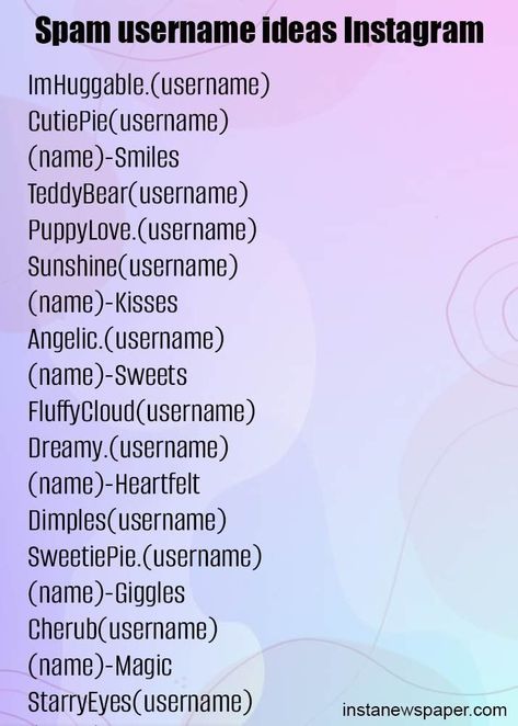 Instagram Story Highlight Icons Spam Page Names Ideas Instagram, Spam Username, Account Names Ideas, Spam Account Name Ideas, Spam Username Ideas, Instagram Nicknames, Ideas For Instagram, Username Ideas, Catchy Names