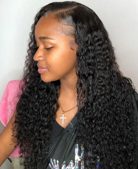 Baddie Braid Hairstyles, Long Sew In, Curly Sew In Weave, Short Curly Weave, Curly Hair Sew In, Weave Bob Hairstyles, Curly Sew In, Sleek Short Hair, Tiny Curls