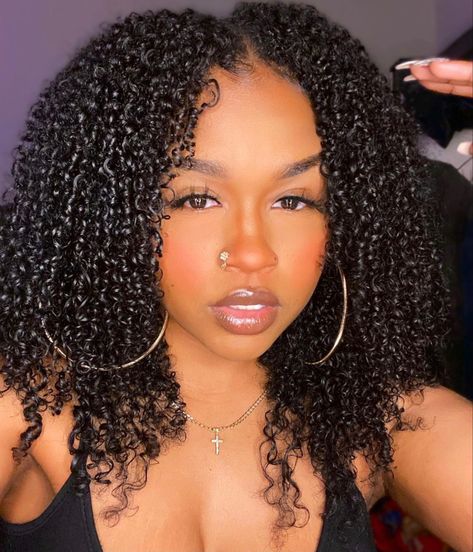 Gina Curl Before And After, Gina Curl, Hair Goal, Girl Hairstyle, Quick Natural Hair Styles, Simple Hairstyles, Natural Afro Hairstyles, Beautiful Natural Hair, Black Femininity