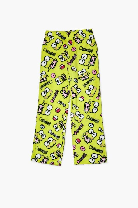 Hello Kitty Fleece Pajama Pants, Keroppi Onesie, Keroppi Pajamas, Forever 21 Sanrio, Sanrio Pajama Pants, Keroppi Clothes, Keroppi Outfit, Hello Kitty Pj Pants, Cute Pj Pants