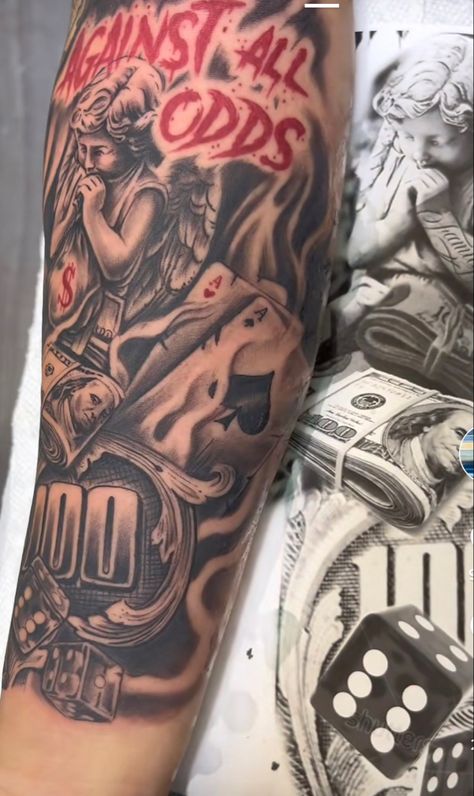 Hood Arm Sleeve Tattoos, The Root Of All Evil Tattoo, Lifes A Risk Carnal Tattoo, Tattoos With Red Ink Men, Meaniful Tattoos For Men, C.r.e.a.m Tattoo, Hustle In Silence Tattoo, By Any Means Tattoo, Thug Tattoos For Women Arm