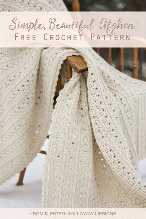 Easy Crochet Blanket Pattern, Motifs Afghans, Beau Crochet, Crochet Blanket Pattern Easy, Crochet Afghan Patterns Free, Confection Au Crochet, Easy Crochet Blanket, Crochet Blanket Pattern, Crochet Blanket Afghan