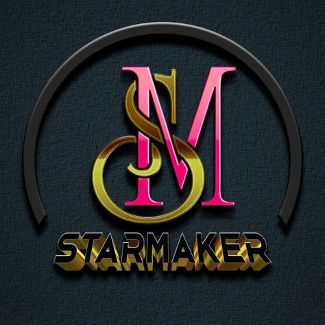 Starmaker mark Starmaker Logo Design, Star Maker Logo, Starmaker Badge Design, Starmaker Logo, Dil Photos Love, Star Maker, Football Banner, Warrior Concept Art, Balloon Background