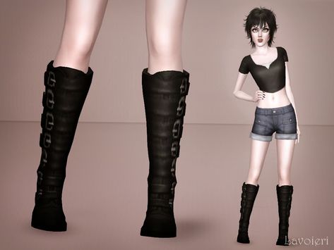 Lavoieri's Knee Combat Boots Sims 3 Shoes, Sims 3 Cc Clothes, Sims 3 Cc, Y2k Boots, Sims 3 Cc Finds, Sims 3 Mods, Steampunk Jacket, Cc Shoes, Sims 4 Cc Shoes