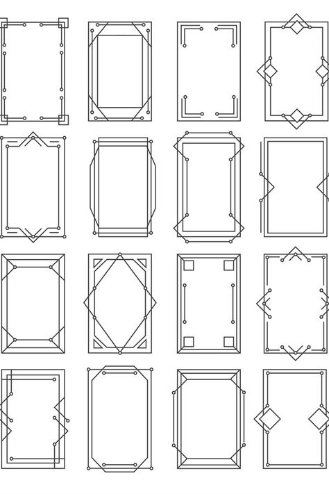 Art deco vintage linear frames#deco #art #vector Decorative Frames Border, Art Deco Layout Design, Art Deco Frame Design, Art Deco Border Design, Art Deco Picture Frame, Art Deco Picture Frames, Simple Art Deco Pattern, Art Deco Bullet Journal, Art Deco Layout