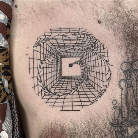 Tattoo Optical Illusions, Sci Fi Tattoos, Alien Sci Fi, Black Hole Tattoo, Illusion Tattoo, Evangelion Tattoo, Yantra Tattoo, Fibonacci Tattoo, Arm Tattoos Drawing