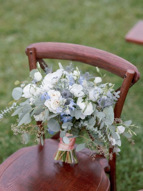 Gold Spring Wedding, Wedding Flowers Wildflowers, Greenery Wedding Bouquet, Green Wedding Flowers, Peach Wedding Flowers, Bridal Bouquet Blue, Blue Wedding Bouquet, Blush Wedding Flowers, Light Blue Wedding