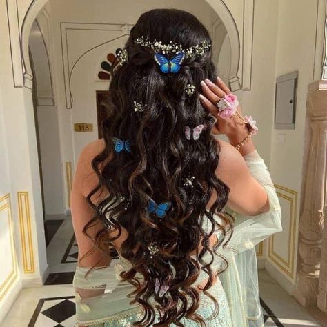 Butterfly Hairstyle, Styles Braids, Birthday Hairstyles, Quinceanera Hairstyles, Quince Hairstyles, Clip Hairstyles, Choppy Hair, Trendy Haircuts, Butterfly Hair