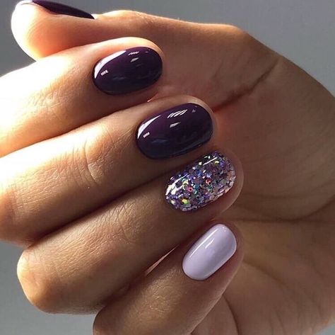 Winter nails Fall Nail Art Designs, Dipped Nails, Purple Nails, Nail Manicure, Trendy Nails, Winter Nails, Nail Art Design, Diy Nails, Beauty Nails