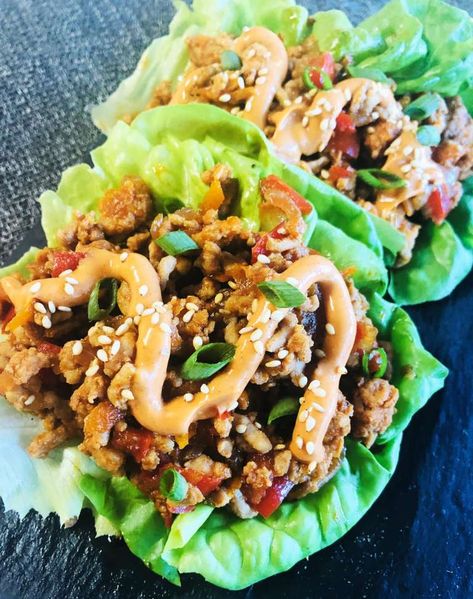 Korean Lettuce Wraps, Garlic Ramen Noodles, Garlic Ramen, Moo Shu Pork, Moo Shu, Lettuce Wraps Recipe, Pork Wraps, Korean Pork, Pork Lettuce Wraps