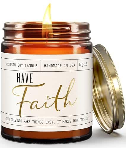 Perfect candle for a little everyday reminder! Christian Candles, Faith Based Gifts, Spiritual Candles, Christian Gifts For Women, Faith Bible, Personalized Candles, Have Faith, Catholic Gifts, Spiritual Gifts