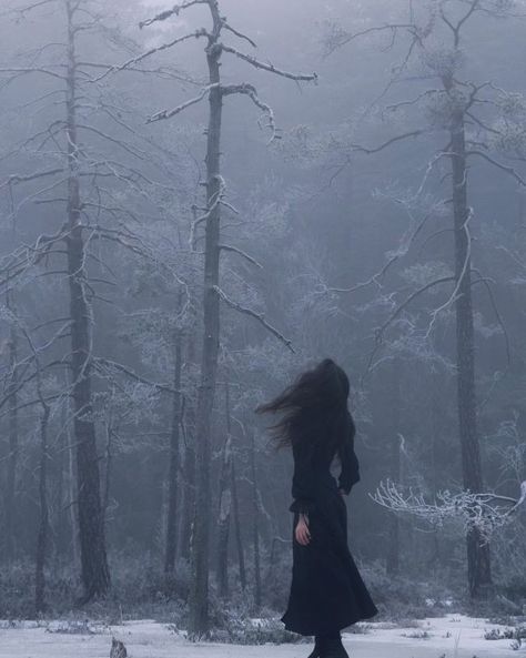 Ancient Scandinavia Aesthetic, Snow Photoshoot, Winter Photoshoot, Gothic Clothing, The Gothic, Winter Scenery, Witch Aesthetic, Winter Girls, Fantasy Aesthetic