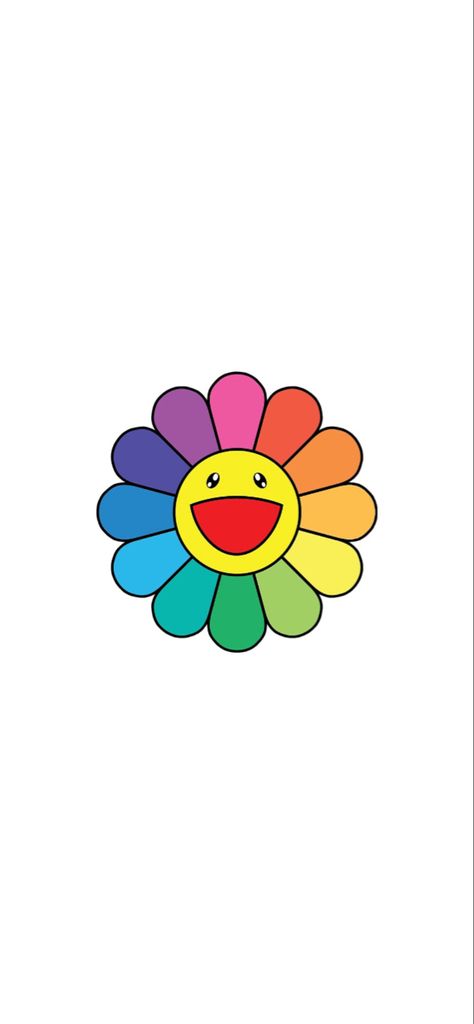 #wallpaper #murakamiflower #rainbow #funky #colors #colorful #flower Takashi Murakami Art, Funky Colors, Murakami Flower, Kaws Wallpaper, Unicorn Pictures, Pola Sulam, Cover Art Design, Hippie Wallpaper, Happy Flowers