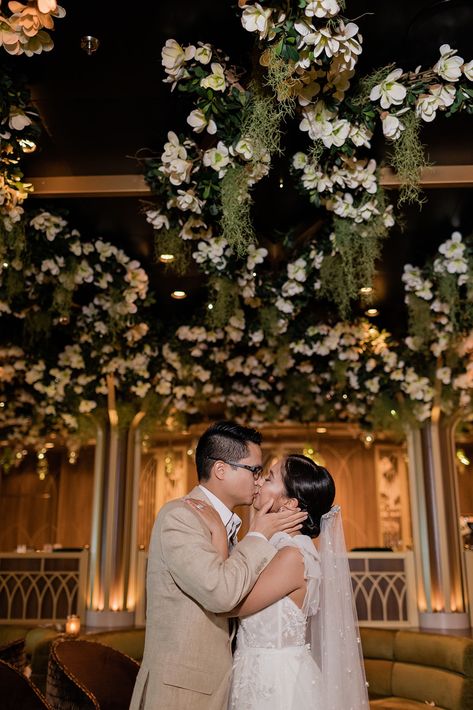 Bride and groom celebrate wedding reception at The Bayou on the Disney Wish cruise ship. Disney Wish Cruise Wedding, Disney Wish Cruise Ship, Disney Wish Cruise, Wish Disney, Disney Cruise Wedding, Cruise Ship Wedding, Disney Fireworks, Disney Wish, Christmas Cruises