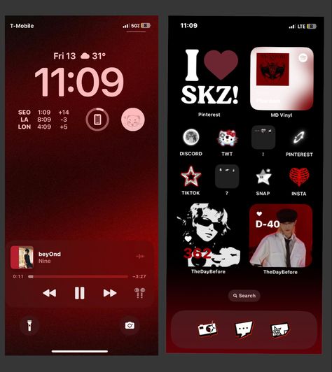 Red Lockscreen Ios 16, The Day Before Widget Ios, Iphone 12 Homescreen Layout, Red Phone Lockscreen, Red Wallpaper Iphone Ios 16, Red And Black Ios 16 Homescreen, Iphone App Layout Red, Ios 16 Home Screen Ideas Red And Black, Red Iphone Layout Aesthetic