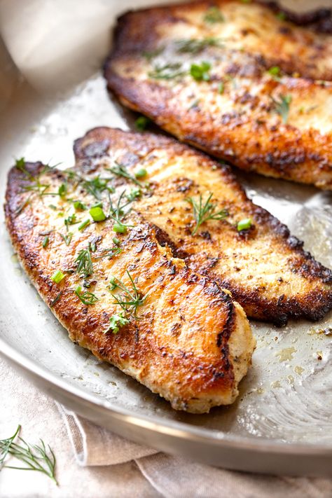 This mouthwatering tilapia recipe with lemon, Dijon, dill, chives and parsley makes for a quick and healthy weeknight meal! | thecozyapron.com #tilapiarecipes #tilapia #tilapiadinnerideas #tilapiarecipeshealthy #tilapiafishrecipes #tilapiameals #tilapiadinner #tilapiawithlemon #lemontilapia #tilapiawithherbs #tilapiawithfreshherbs #tilapiaherbs Greek Tilapia, Tilapia Dinner, Tilapia Recipes Healthy, Lemon Tilapia, Tilapia Fish Recipes, Blackened Tilapia, Corn Relish, Tilapia Recipes, Healthy Weeknight Meals