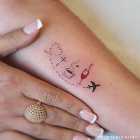 Tattoos Traveling, Tattoo Quirky, Tattoo Korean, Tattoo Christian, Tattoo Kids, Tattoo Large, Tattoo Letters, Tattoo Japan, Airplane Tattoos