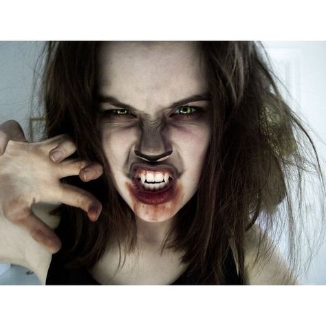 0 Werewolf Makeup, Female Werewolves, Werewolf Costume, Shadow People, Special Makeup, Face Paint Makeup, Halloween 3, Special Effects Makeup, Halloween Costumes Makeup