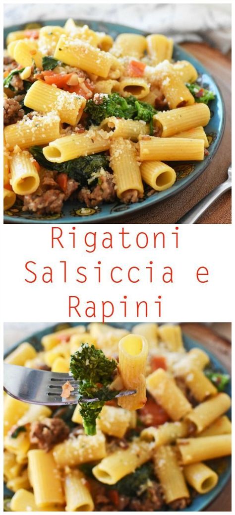 Rappini Recipes, Rapini Pasta, Rapini Recipes, Ground Sausage Recipes, Vegan Casserole, Italian Recipes Dessert, Recipe Pasta, Sausage Recipe, Broccoli Rabe