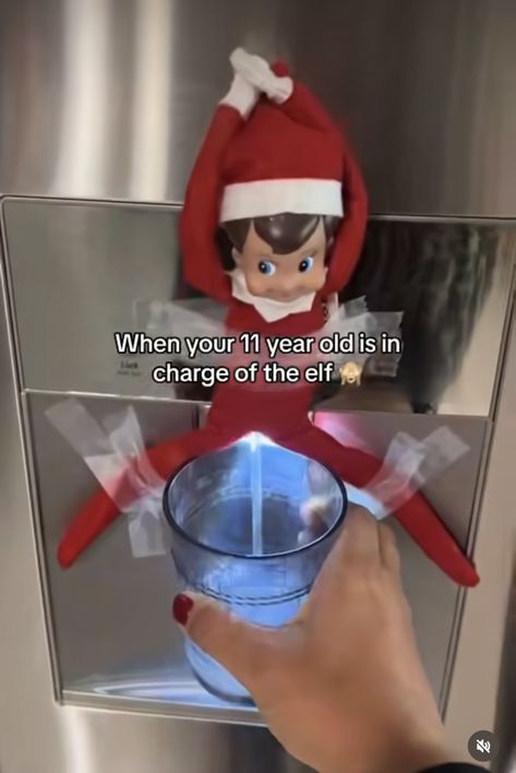 Elf On A Self Ideas, Christmas Elves Ideas Elf On The Shelf, Elf On The Shelf Arrival Ideas Teen, Elf Of The Self Ideas, Elf On The Shelf Rizz, Elf And Nutella, Fun Places To Put Elf On The Shelf, Elf Ideas Funny Adult, Moving Elf On The Shelf Ideas