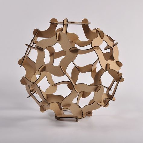 Modular Sculpture, Geometric Construction, Cardboard Sculpture, Digital Fabrication, Decorative Ideas, Cardboard Art, Paper Crafts Origami, Cardboard Furniture, Structure Design