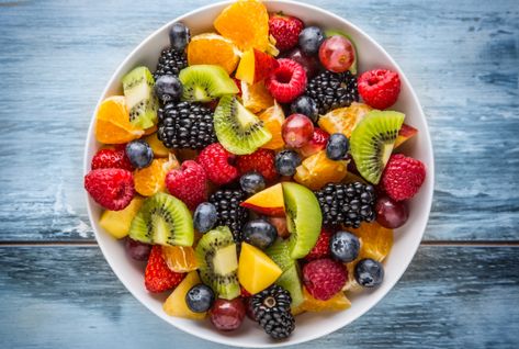 Fruit Salad with Mixed Berries  | VCU Health Summer Harvest Salad, Creamy Italian Pasta Salad, Homemade Pasta Salad, Easy Fruit Salad, Fruit Salad Ingredients, Delicious Pasta Salad, Broccoli Pasta Salads, Easy Fruit Salad Recipes, Pesto Dressing