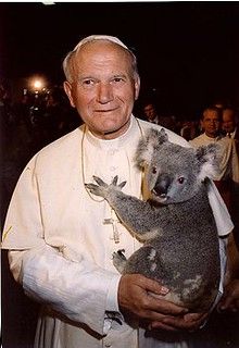 Koala Man- Pope John Paul II | Leandro-Jose Tesorero | Flickr Pope Saint John Paul Ii, Funny Koala, Le Vatican, San Juan Pablo Ii, Catholic Memes, Holy Art, St John Paul Ii, Pope Benedict, Pope John Paul Ii