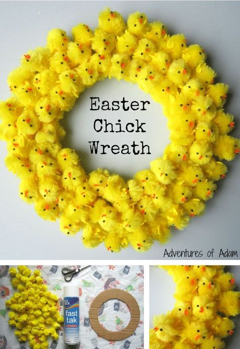 Grunge Hairstyles, Wreaths Wedding, Diy Osterschmuck, Door Mesh, Diy Frühling, Spray Glue, Easter Wreath Diy, Easy Diy Wreaths, Door Diy