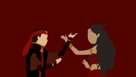 Katara X Aang, Agni Kai, Aang And Katara, Fan Art Wallpaper, Racun Shopee, Matching Wallpaper, Minimalist Wallpaper, Aang, Character Description