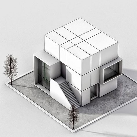 cubic home number 4 www . tarisheh . com @tarisheh_studio @tarisheh.archviz #amazing_architecture #villa #architecture #designing… Cubic Architecture Concept, Cubes Architecture Concept, Cubic House, Cubic Architecture, Cube Model, Cubes Architecture, Maquette Architecture, Villa Architecture, Conceptual Model Architecture