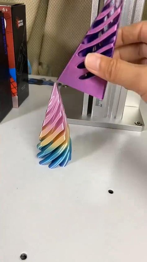 This spiral cone fidget toy is crafted using 3D printing technology and high-quality eco-friendly materials, ensuring the durability of the toy. Cool 3d Prints, 3d Printed Stuff, 3d Printing Toys, Figet Toys, 3d Printer Ideas, 3d Printing Business, Diy Crafts Bookmarks, Cool Fidget Toys, 3d Print Ideas